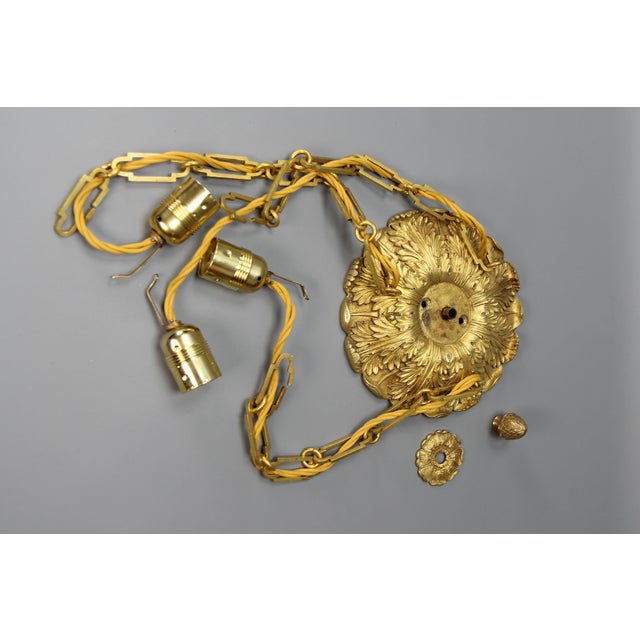 Large Neoclassical Style Alabaster and Bronze Pendant Light, 1890s For Sale - Image 18 of 18