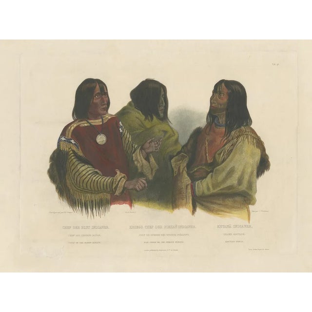 Two Blackfoot Chiefs and a Kutenai Leader Made After Bodmer, Paper For Sale