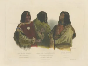 Two Blackfoot Chiefs and a Kutenai Leader Made After Bodmer, Paper