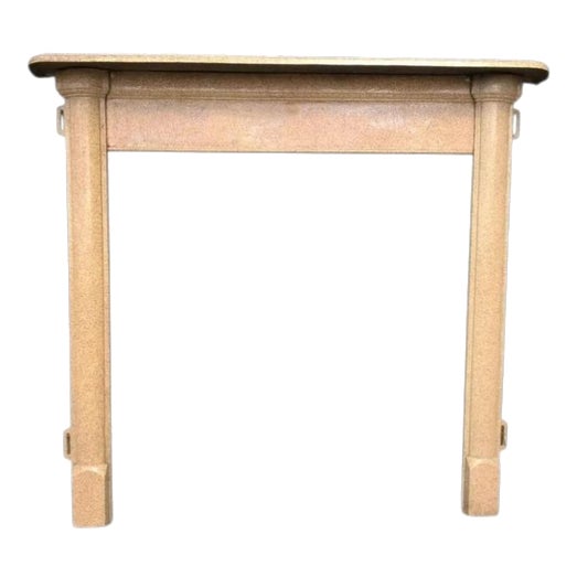 Edwardian Enamelled Cast Iron Mantel for Wood Burning Stove For Sale