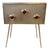 Brass & Wood Console For Sale