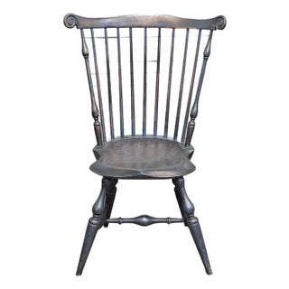 Late 20th Century Warren Chair Works Fan Back Windsor Chair For Sale