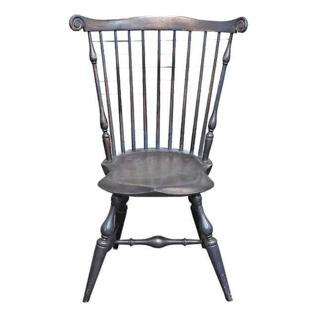 Late 20th Century Warren Chair Works Fan Back Windsor Chair For Sale