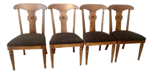 Ethan Allen Country Crossings Chairs Set of Four Excellent "Mint" Condition Late 20th Century.