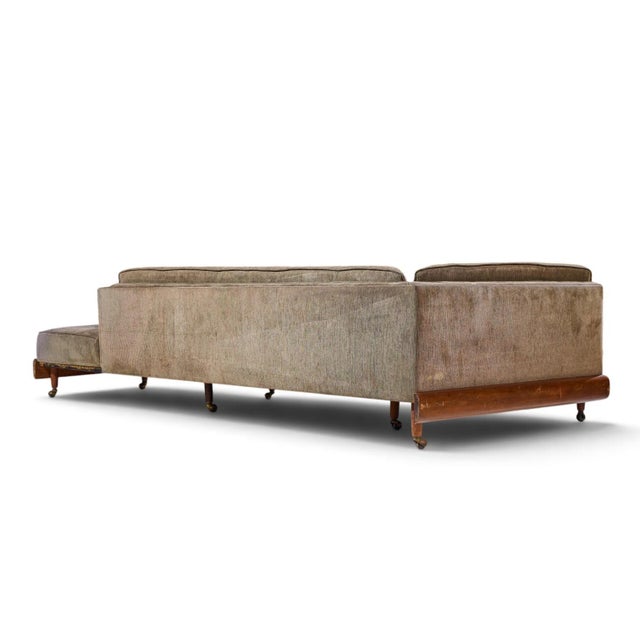 Wood Adrian Pearsall for Craft Associates 2300-S Mid Century Walnut Boomerang Sofa For Sale - Image 7 of 9