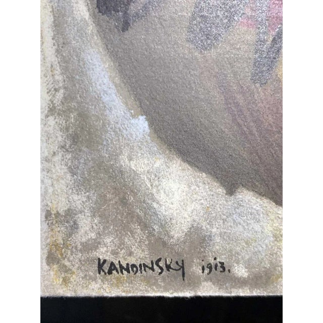 1960s Wassily Kandinsky Lithograph Limited Ed. "Hc" W/Frame Included For Sale - Image 5 of 7