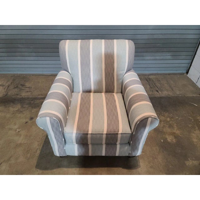 Traditional Southern Home "the Grande Mist Lifes a Beach Chair" Gray and Seafoam Fabric For Sale - Image 3 of 7