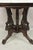 Antique Eastlake Victorian Marble Top Carved Walnut Parlor Accent Side Table For Sale - Image 4 of 10