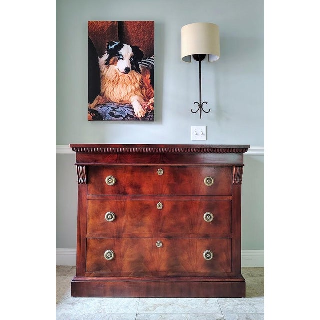 Louis Philippe Mahogany Dresser Commode by Henredon For Sale - Image 9 of 11
