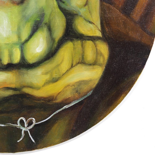 2020s Turtle With a Macaroon Crown No. 1 - Playful Animal and Dessert Original Artwork by Jj Galloway For Sale - Image 5 of 9