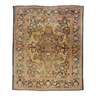 Green 19th Century Sultanabad Carpet Attributed to Ziegler and Co - 12'2" x 14'9" For Sale