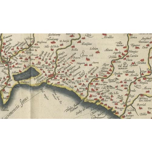 Blaeu Map of Valencia Valentia Regnum, 1642 For Sale - Image 10 of 15