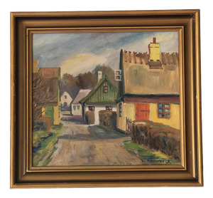 Landscape Composition, 1950, Oil Painting on Canvas, Framed