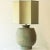 Large Pistachio Green Ceramic Table Lamp with Silk Lampshade attributed to R. Houben, 1970s For Sale - Image 9 of 10