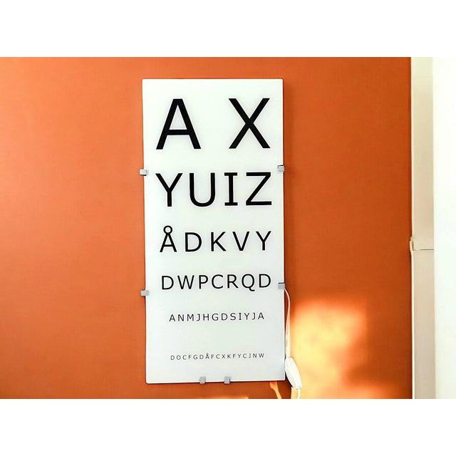 Gyllen ikea eye chart lamp large eye chart wall light gyllen by ikea. The front is made of glass and the back is in white...