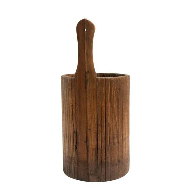 Brown Wooden Pail For Sale - Image 8 of 10