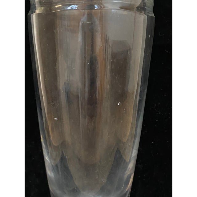 Postmodern Vintage Clear Vase in Crystal, 1990s For Sale - Image 3 of 10