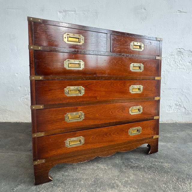 British Mahogany Military Chest, Early 1900s For Sale - Image 9 of 15