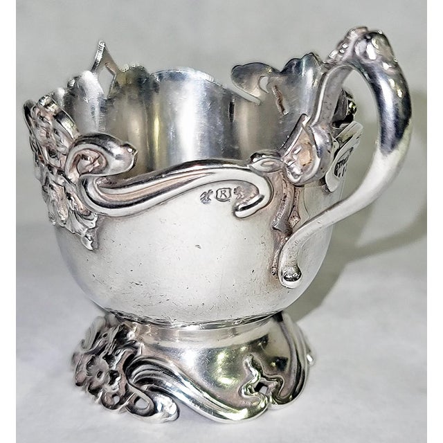 1920s 1920s Sterling Silver Art Nouveau Demitasse Cupholder by Reed & Barton For Sale - Image 5 of 7