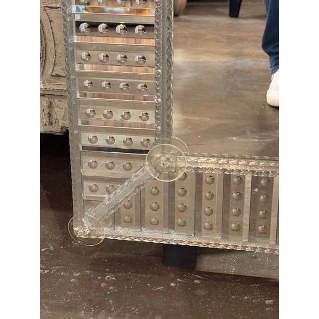 Modern Modern Murano Etched Glass Mirror For Sale - Image 3 of 7