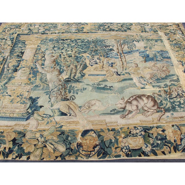 Textile Antique Mid-18th Century European French Beauvais Tapestry For Sale - Image 7 of 18