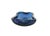 Murano-style hand-blown glass dish in vibrant blue, featuring the controlled bubble (bullicante) technique. c. 1950s- 60s....