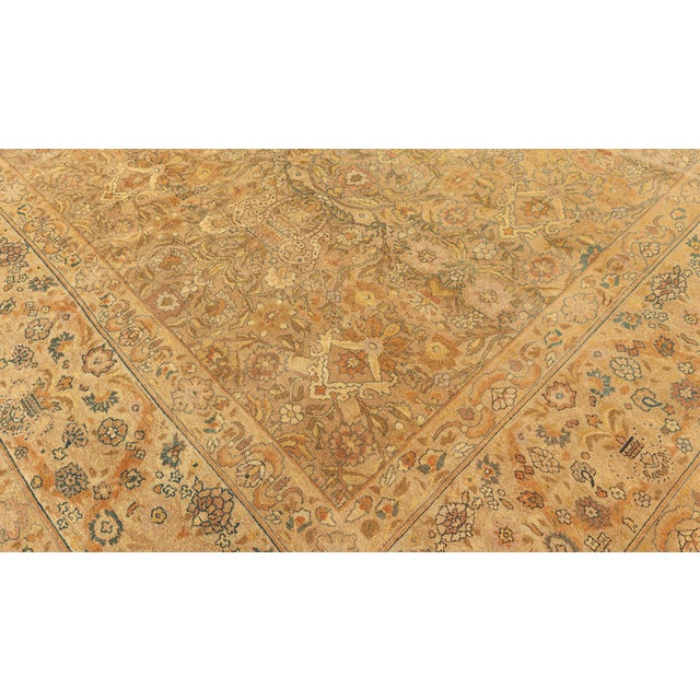 Textile Authentic Turkish Sivas Handmade Wool Beige Rug For Sale - Image 7 of 11