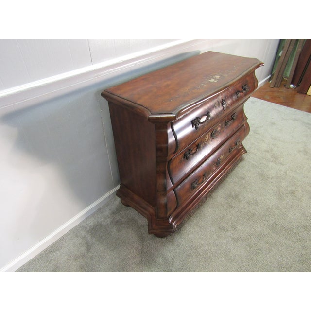 Item: Ethan Allen French style paint decorated console chest. Age: 2000's. Details: Flowered paint decoration. Condition:...