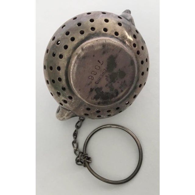 Silver Antique Sterling Silver “ Teapot” Tea Strainer For Sale - Image 8 of 10
