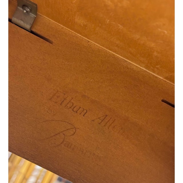 Vintage Solid Wood Ethan Allen Drop Leaf Harvest Table For Sale - Image 16 of 16