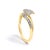 10K Yellow Gold Diamond Accent Filigree Heart Promise Ring (I-J Color, I3 Clarity)- Size 7.5 For Sale - Image 4 of 7