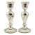 Antique Mercury Glass Candlesticks, a Pair For Sale