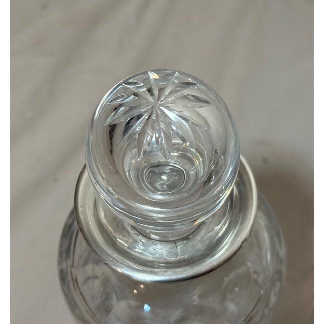Antique William Devenport Sterling Silver Cut Crystal Glass Decanter - a Pair For Sale - Image 9 of 15