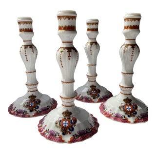 Mid 18th Century Palacio Nacional De Queluz Inspired Candle Holders - Set of 4 For Sale
