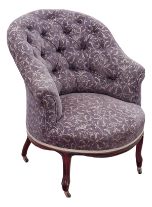 Antique Victorian Ladies Tub Bedroom Chair, 19th Century