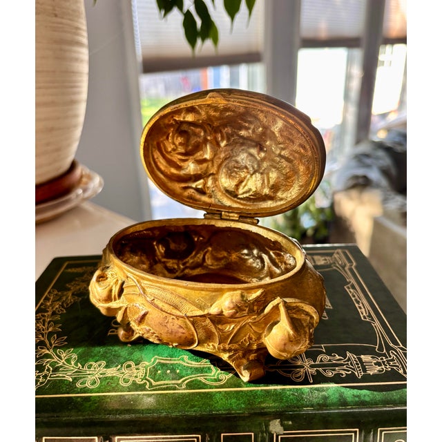 Art Deco Antique Art Nouveau Jewlery Box For Sale - Image 3 of 4