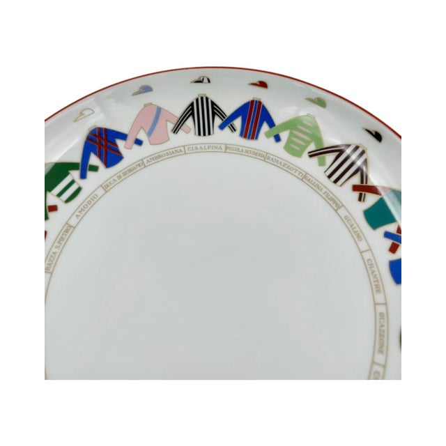Richard Ginori Vintage Richard Ginori for Gio Ponti Equestrian Jockey Silks Bowl For Sale - Image 4 of 12