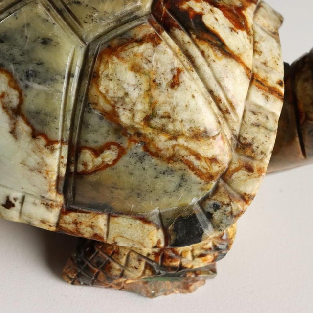 Stone Hard Stone Turtle Sculpture For Sale - Image 7 of 11