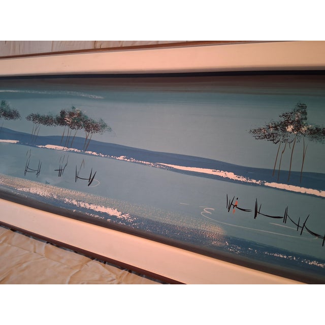Mid Century Modern Carlo of Hollywood Hand Painted Scenery Painting For Sale - Image 15 of 15