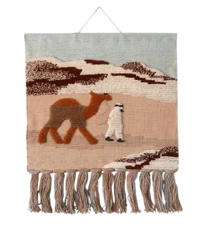 1970s Vintage Habitat Terence Conran Desert Scene Macrame Wall Hanging