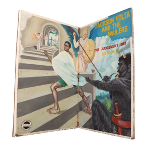 Monumental Ghanaian "Concert Party" Fragmentary Bifold Painting by Mark Anthony