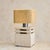 French Limestone Table Lamp with Shade by Albert Tormos, 1970s For Sale - Image 9 of 11