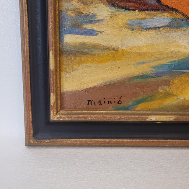 Mainié, Boats on the Shore Mainié, 1970s, Oil on Canvas, Framed For Sale - Image 14 of 18