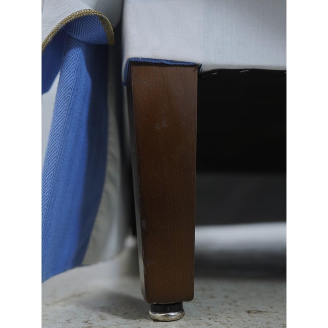 Kindel Blue Upholstered Boudoir Chair For Sale - Image 15 of 18