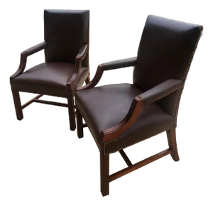 Pair of Classic Leather Armchairs