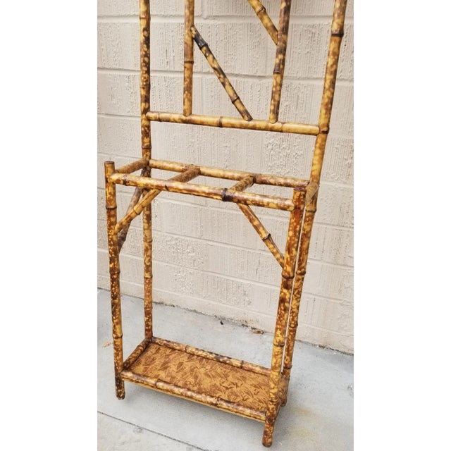 Restored Aesthetic Movement Tiger Bamboo Hall Tree With Mirror Chairish