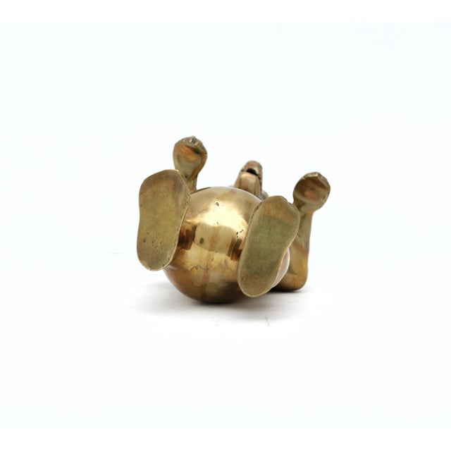 Vintage Standing Brass Bear Figurine For Sale - Image 9 of 9