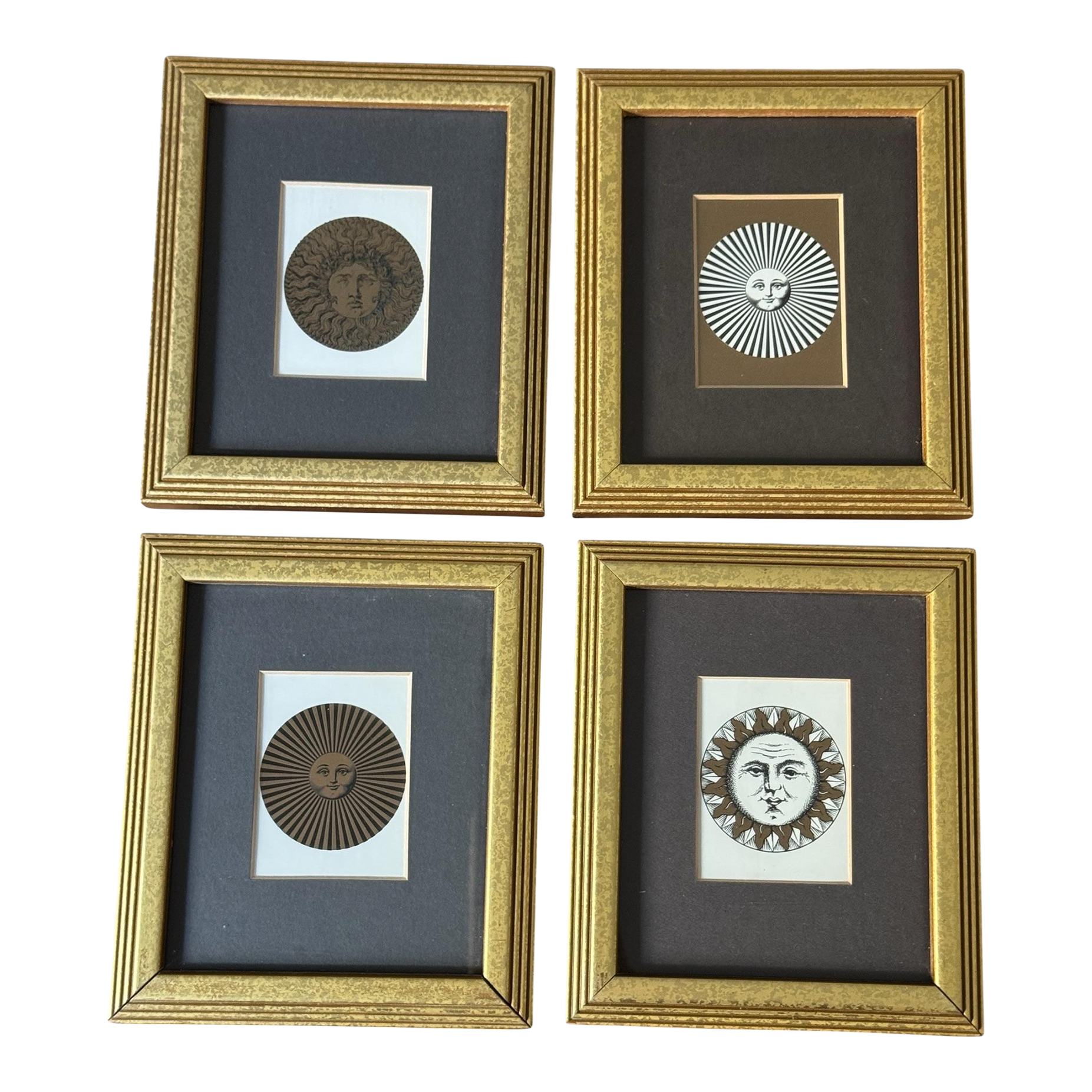 1990s Fornasetti Framed Sun Prints, Set of Four | Chairish