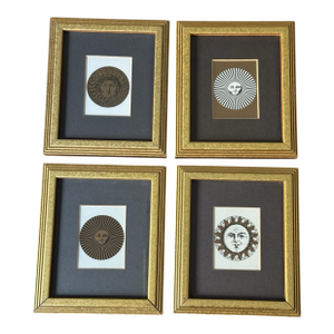 1990s Fornasetti Framed Sun Prints, Set of Four