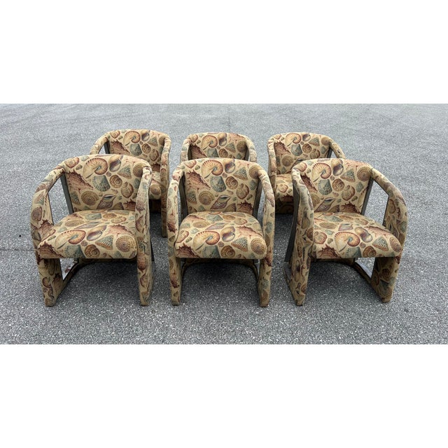 Mid-Century Modern Sculptural Chairs in the Manor of Vladimir Kagan - Set of 6 For Sale - Image 3 of 12